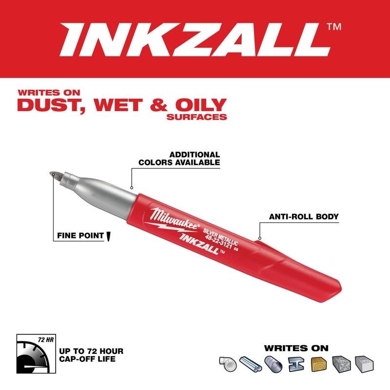 Milwaukee 48 - 22 - 3123 INKZALL Fine Point Metallic Marker - 2pk - Mississauga Hardware Centre Inc