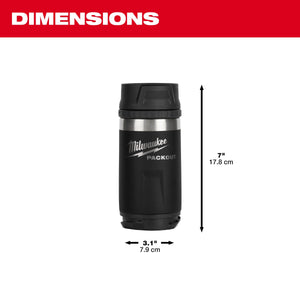 Milwaukee 48 - 22 - 8391B PACKOUT™ 12oz Insulated Bottle with Sip Lid - Black - Mississauga Hardware Centre Inc