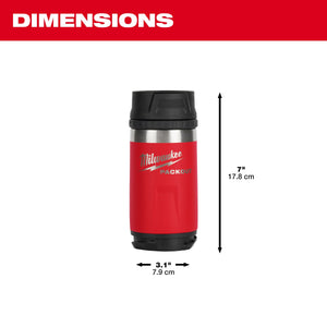 Milwaukee 48 - 22 - 8391R PACKOUT™ 12oz Insulated Bottle with Sip Lid - Red - Mississauga Hardware Centre Inc
