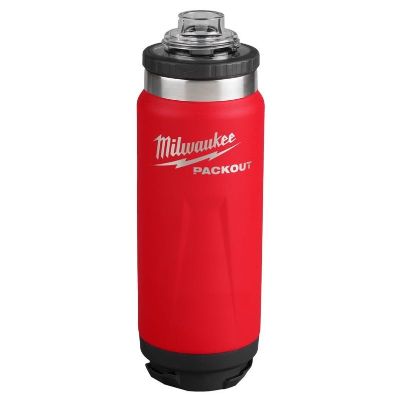 Milwaukee 48 - 22 - 8396R PACKOUT 24oz Insulated Bottle with Chug Lid - Red - Mississauga Hardware Centre Inc