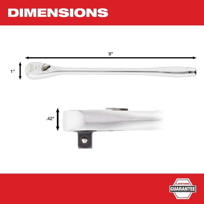 Milwaukee 48 - 22 - 9005 1/4in Drive 9in Ratchet - Mississauga Hardware Centre Inc