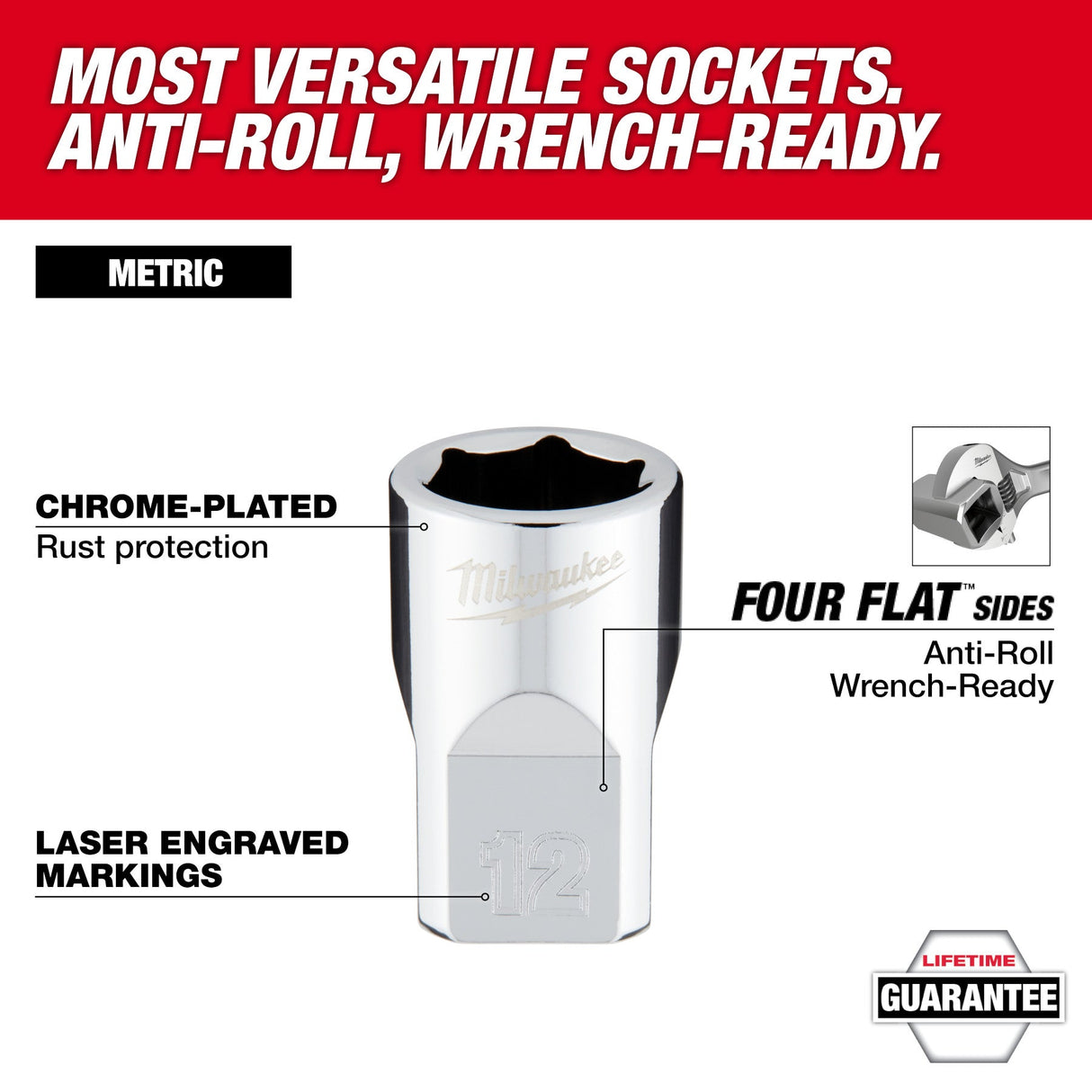 Milwaukee 48 - 22 - 9285 98pc 3/8" Drive 6 - Pt and 12 - Pt Metric & SAE Ratchet & Socket Set with PACKOUT™ Low - Profile Organizer - Mississauga Hardware Centre Inc