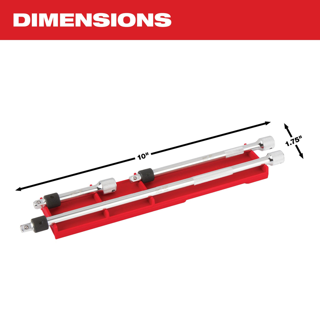 Milwaukee 48 - 22 - 9360 3pc 1/4” Drive Locking Extension Set - Mississauga Hardware Centre Inc