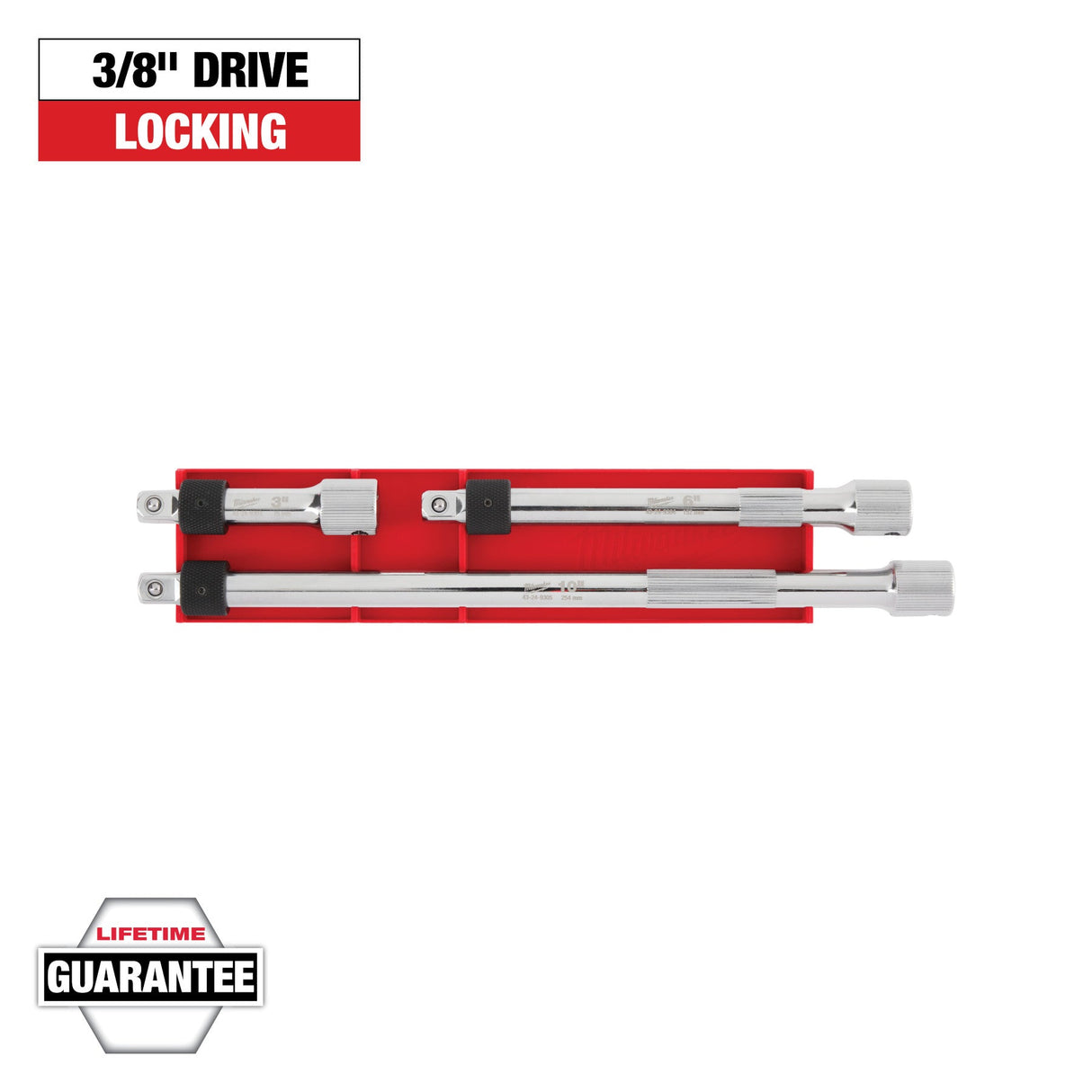 Milwaukee 48 - 22 - 9361 3pc 3/8” Drive Locking Extension Set - Mississauga Hardware Centre Inc