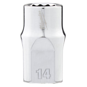 Milwaukee 48 - 22 - 9421 12pc 3/8” Drive 12 - Point Deep Well SAE Socket Set - Mississauga Hardware Centre Inc