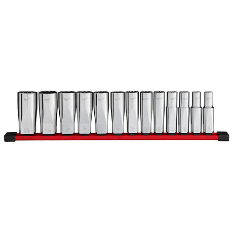 Milwaukee 48 - 22 - 9424 13pc 1/2” Drive 12 - Point Deep Well SAE Socket Set - Mississauga Hardware Centre Inc