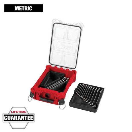 Milwaukee 48 - 22 - 9483 15pc Metric Combination Wrench Set with PACKOUT Compact Organizer - Mississauga Hardware Centre Inc