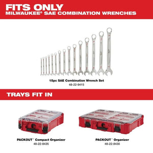 Milwaukee 48 - 22 - 9484T 15pc SAE Combination Wrench Trays - Mississauga Hardware Centre Inc