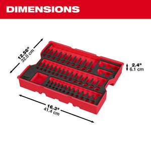 Milwaukee 48 - 22 - 9490 242pc. 1/4”, 3/8”, & 1/2” Drive Metric & SAE Ratchet & Socket Set with Trays for PACKOUT™ Drawers