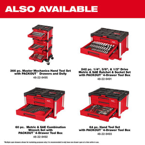 Milwaukee 48 - 22 - 9493 64pc. Hand Tool Set with PACKOUT™ 4 Drawer Tool Box - Mississauga Hardware Centre Inc