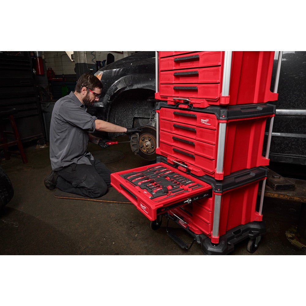 Milwaukee 48 - 22 - 9493 64pc. Hand Tool Set with PACKOUT™ 4 Drawer Tool Box - Mississauga Hardware Centre Inc