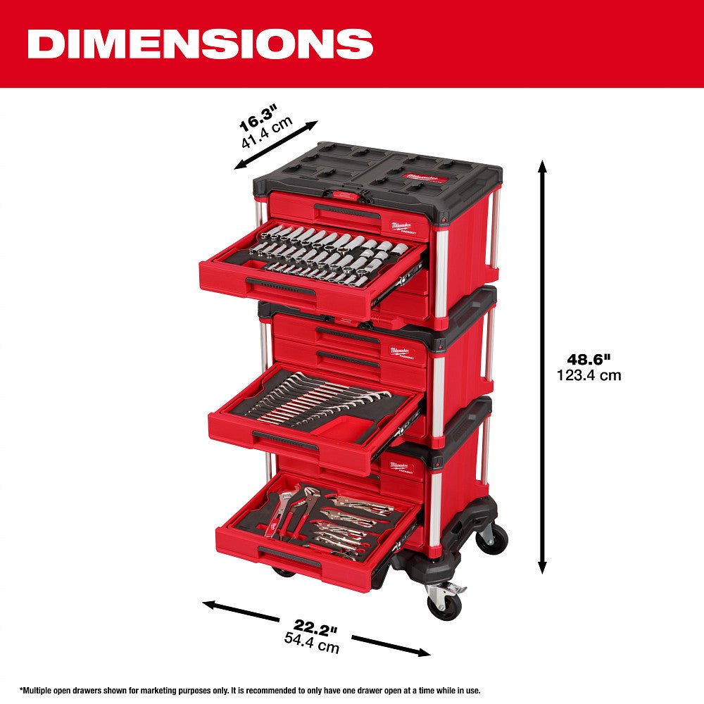 Milwaukee 48 - 22 - 9495 366pc. Master Mechanics Hand Tool Set with PACKOUT™ Drawers and Dolly - Mississauga Hardware Centre Inc
