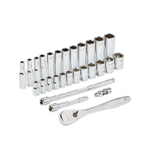 Milwaukee 48 - 22 - 9504 1/4in Drive 28pc Ratchet and Socket Set - Metric - Mississauga Hardware Centre Inc
