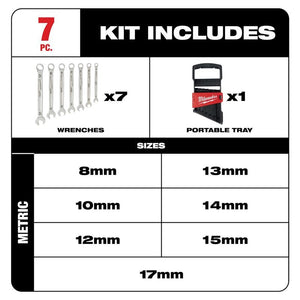 Milwaukee 48 - 22 - 9507 7pc Combination Wrench Set - Metric - Mississauga Hardware Centre Inc