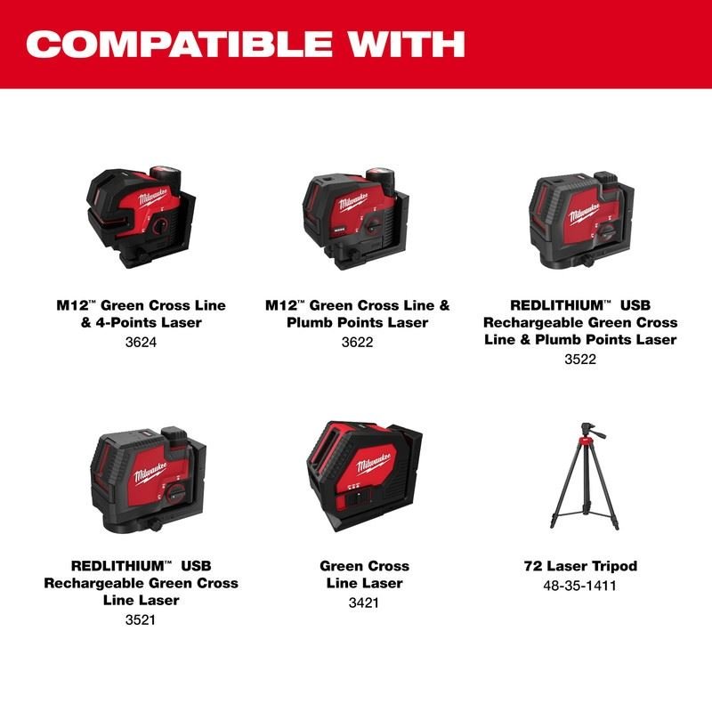 Milwaukee 48 - 35 - 1314 WIRELESS LASER ALIGNMENT BASE W/ REMOTE - Mississauga Hardware Centre Inc