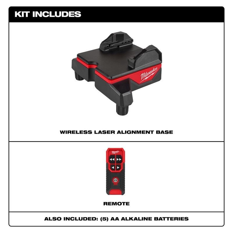 Milwaukee 48 - 35 - 1314 WIRELESS LASER ALIGNMENT BASE W/ REMOTE - Mississauga Hardware Centre Inc