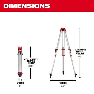Milwaukee 48 - 35 - 3700 Rotary Laser Tripod - Mississauga Hardware Centre Inc