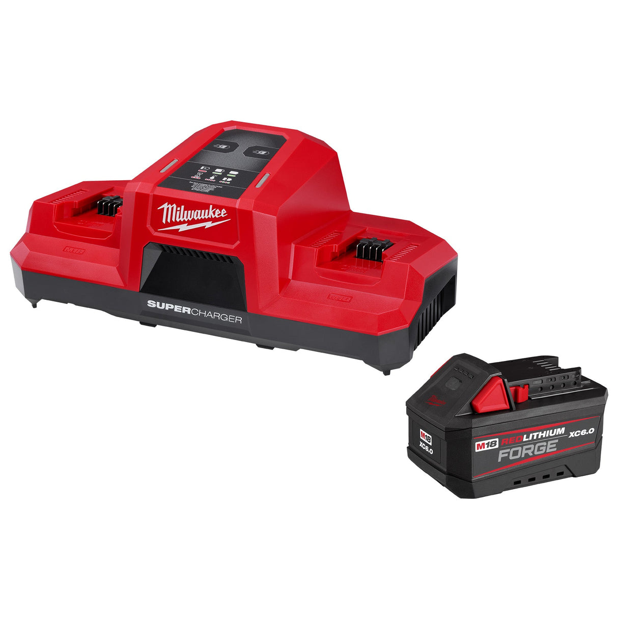Milwaukee 48 - 59 - 1861 FORGE 6AH Battery & Dual Battery Super Charger Starter Kit - Mississauga Hardware Centre Inc