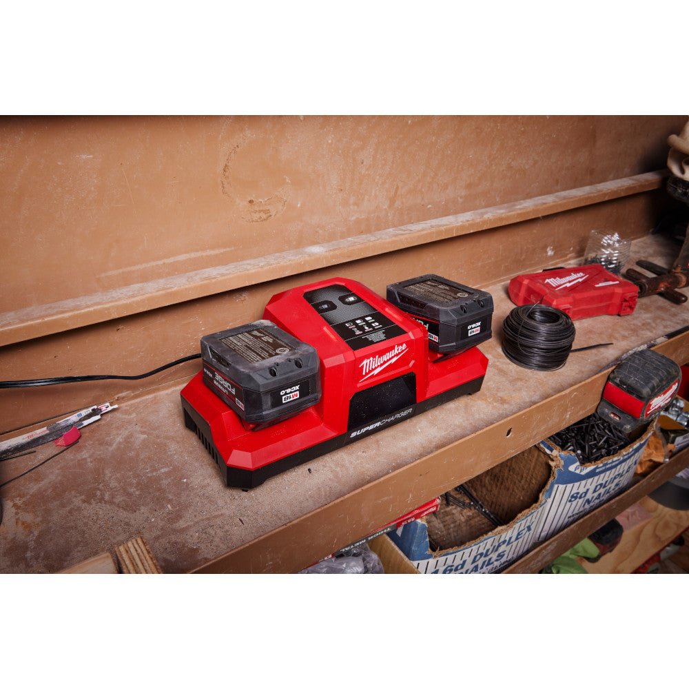 Milwaukee 48 - 59 - 1866 M18™ Dual Bay Super Charger Starter Kit with 2 XC 6.0 FORGE™ Batteries - Mississauga Hardware Centre Inc