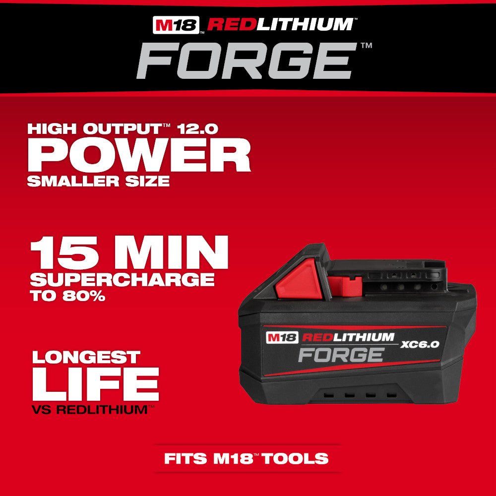 Milwaukee 48 - 59 - 1866 M18™ Dual Bay Super Charger Starter Kit with 2 XC 6.0 FORGE™ Batteries - Mississauga Hardware Centre Inc