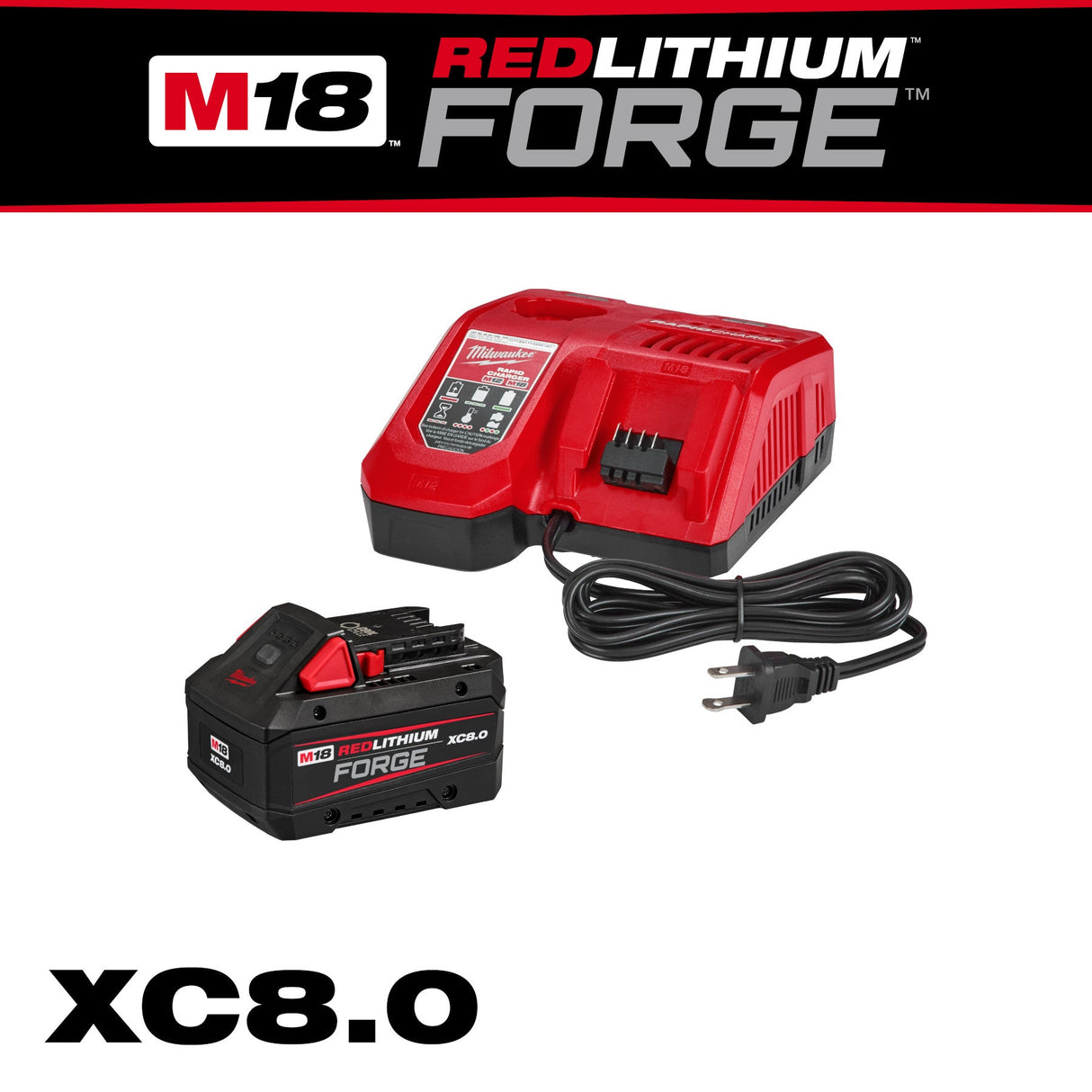 Milwaukee 48 - 59 - 1881 M18™ REDLITHIUM™ FORGE™ XC8.0 Starter Kit - Mississauga Hardware Centre Inc