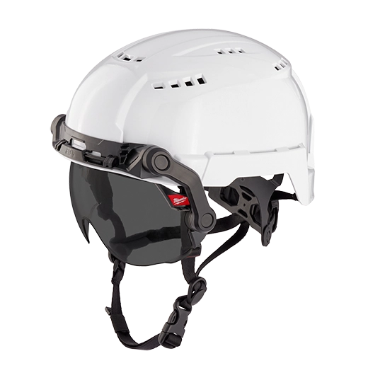 Milwaukee BOLT™ Eye Visor tinted lens on safety helmet