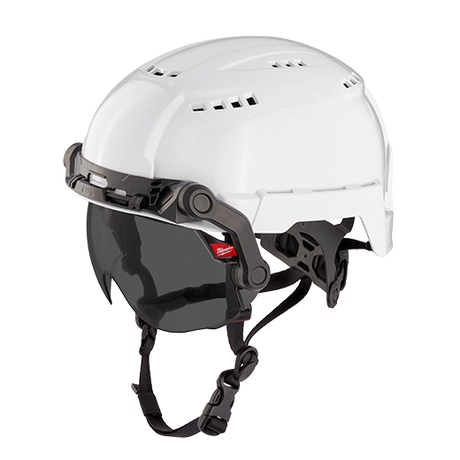 Milwaukee BOLT™ Eye Visor tinted lens on safety helmet