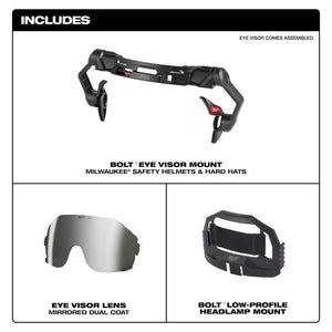 Milwaukee 48 - 73 - 1419 BOLT Eye Visor - Mirrored Dual Coat Lens (Compatible with Milwaukee BOLT Safety Helmets & BOLT Hard Hats) - Mississauga Hardware Centre Inc