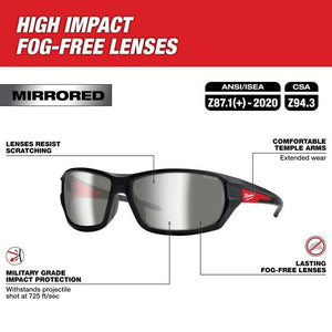 Milwaukee 48 - 73 - 2129 Mirrored Performance Safety Glasses - Fog - Free Lenses - Mississauga Hardware Centre Inc