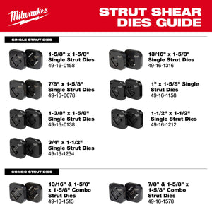 Milwaukee 49 - 16 - 1158 1" x 1 - 5/8 Strut Shearing Dies - Mississauga Hardware Centre Inc