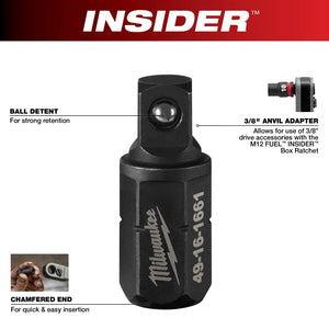 Milwaukee 49 - 16 - 1661 NSIDER™ Box Ratchet 3/8" Anvil Adapter - Mississauga Hardware Centre Inc