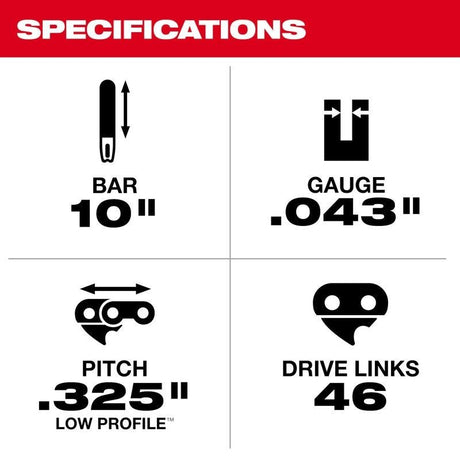 Milwaukee 49 - 16 - 2759 10in Telescoping Pole Saw Chain - Mississauga Hardware Centre Inc