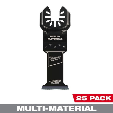 Milwaukee 49 - 25 - 1238 MILWAUKEE OPEN - LOK 1 - 3/8in TITANIUM CHARGED Bi - Metal Multi - Material Multi - Tool Blades 25PK - Mississauga Hardware Centre Inc