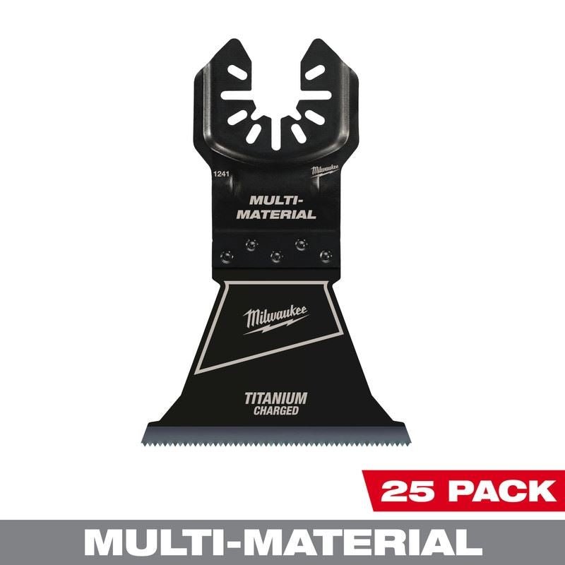 Milwaukee 49 - 25 - 1248 MILWAUKEE OPEN - LOK 2 - 1/2in TITANIUM CHARGED Bi - Metal Multi - Material Multi - Tool Blades 25PK - Mississauga Hardware Centre Inc