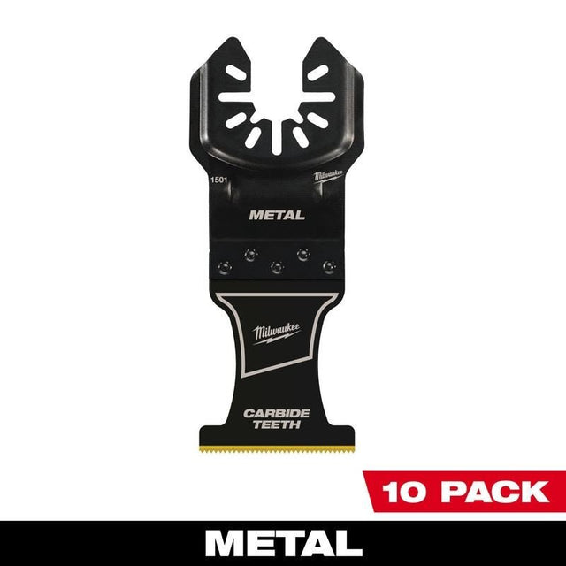 Milwaukee 49 - 25 - 1509 MILWAUKEE OPEN - LOK 1 - 3/8in Carbide Teeth Metal Multi - Tool Blades 10PK - Mississauga Hardware Centre Inc