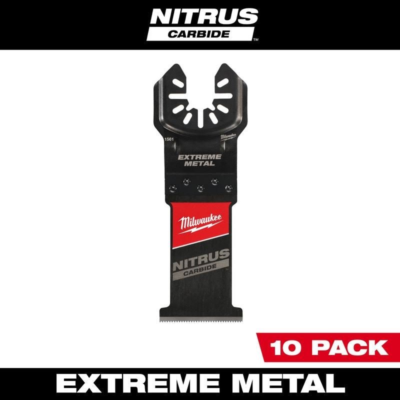 Milwaukee 49 - 25 - 1569 NITRUS CARBIDE Extreme Metal Universal Fit OPEN - LOK Multi - Tool Blade 10PK - Mississauga Hardware Centre Inc