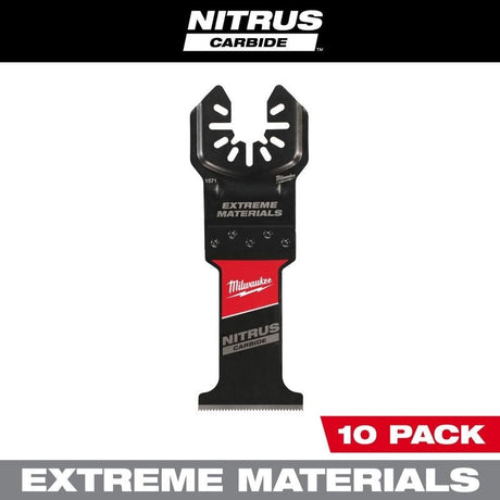 Milwaukee 49 - 25 - 1579 NITRUS CARBIDE Extreme Materials Universal Fit OPEN - LOK Multi - Tool Blade 10PK - Mississauga Hardware Centre Inc