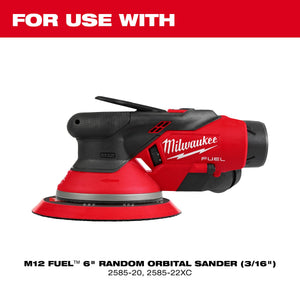 Milwaukee 49 - 36 - 2586 6" Pressure Sensitive Adhesive Random Orbital Sander Backing Pad - Firm - Mississauga Hardware Centre Inc