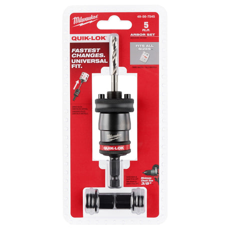 Milwaukee 49 - 56 - 7545 5PC 3/8" QUIK - LOK™ Arbor Set (5PC) - Mississauga Hardware Centre Inc