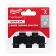 Milwaukee 49 - 56 - 7571 5PK Large Thread Adapters for QUIK - LOK™ Arbors - Mississauga Hardware Centre Inc