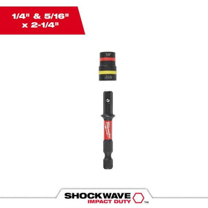 Milwaukee 49 - 66 - 4542 SHOCKWAVE Impact Duty QUIK CLEAR 2 - in - 1 Magnetic Nut Drivers - Mississauga Hardware Centre Inc