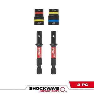 Milwaukee 49 - 66 - 4565 SHOCKWAVE Impact Duty QUIK - CLEAR 2 - in - 1 Magnetic Nut Driver Set 2PC - Mississauga Hardware Centre Inc