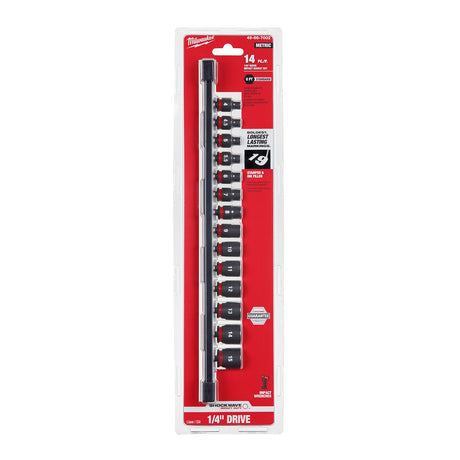 Milwaukee 49 - 66 - 7002 14PC SHOCKWAVE Impact Duty™ Metric Standard 6 Point Socket Set - Mississauga Hardware Centre Inc