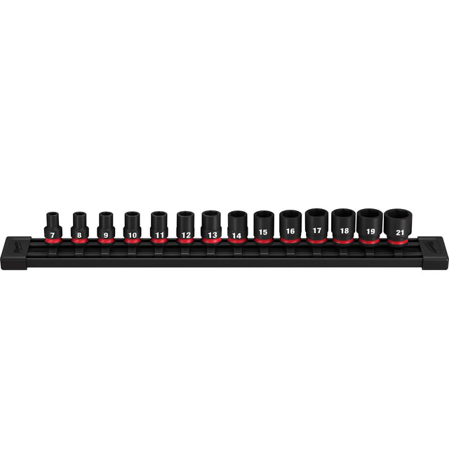Milwaukee 49 - 66 - 7007 14PC SHOCKWAVE Impact Duty™ 3/8" Drive Metric Standard 6 Point Socket Set - Mississauga Hardware Centre Inc