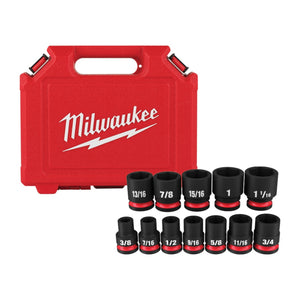 Milwaukee 49 - 66 - 7010 12pc SHOCKWAVE Impact Duty™ 1/2" Drive SAE Standard 6 Point Socket Set - Mississauga Hardware Centre Inc