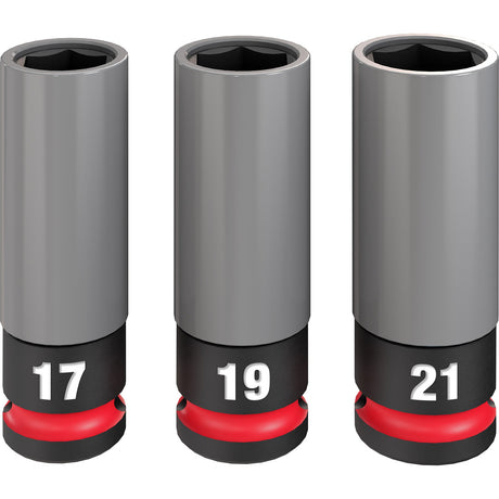 Milwaukee 49 - 66 - 7830 SHOCKWAVE Impact Duty™ 1/2 Drive Metric 3PC Lug Nut Wheel Socket Set - Mississauga Hardware Centre Inc