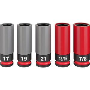 Milwaukee 49 - 66 - 7831 SHOCKWAVE 1/2 Drive SAE and Metric 5PC Lug Nut Wheel Socket Set - Mississauga Hardware Centre Inc