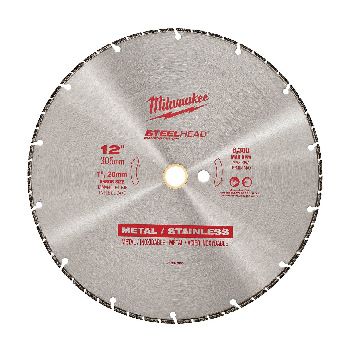 Milwaukee 49 - 93 - 7835 12" STEELHEAD™ Diamond Cut - Off - Mississauga Hardware Centre Inc