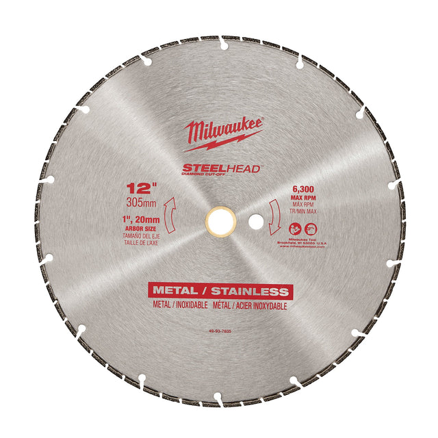 Milwaukee 49 - 93 - 7835 12" STEELHEAD™ Diamond Cut - Off - Mississauga Hardware Centre Inc