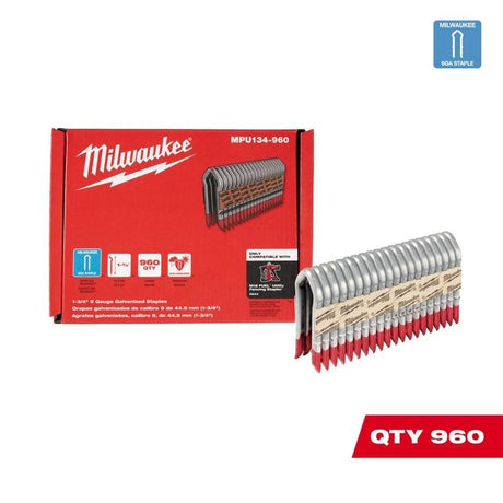MILWAUKEE 9 GAUGE GALVANIZED FENCING STAPLES - Mississauga Hardware Centre Inc